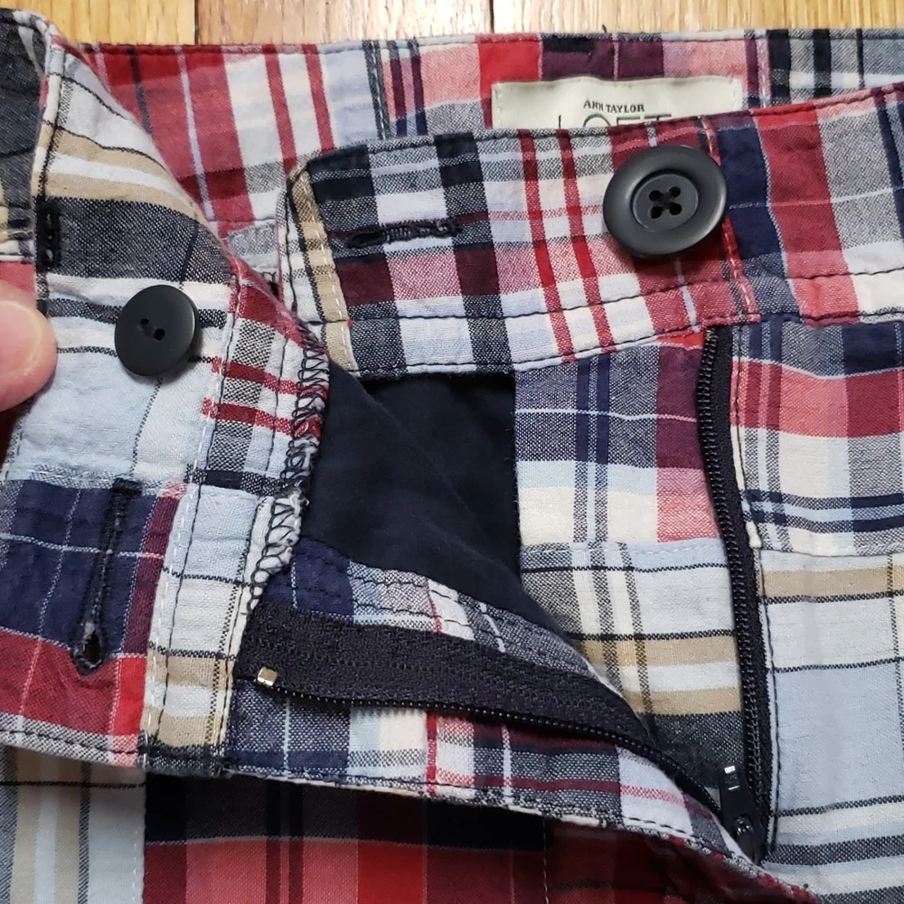 Loft Madris Plaid Skirt size 4 - Picture 3 of 7